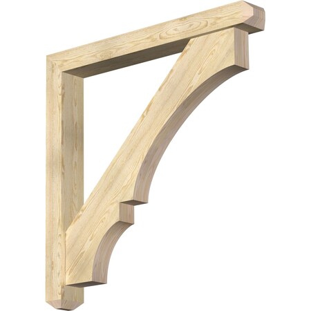 Ekena Millwork Balboa Craftsman Rough Sawn Bracket w/ Offset Brace, Douglas Fir, 6"W x 48"D x 48"H BKT0604X48X48BOA04RDF
